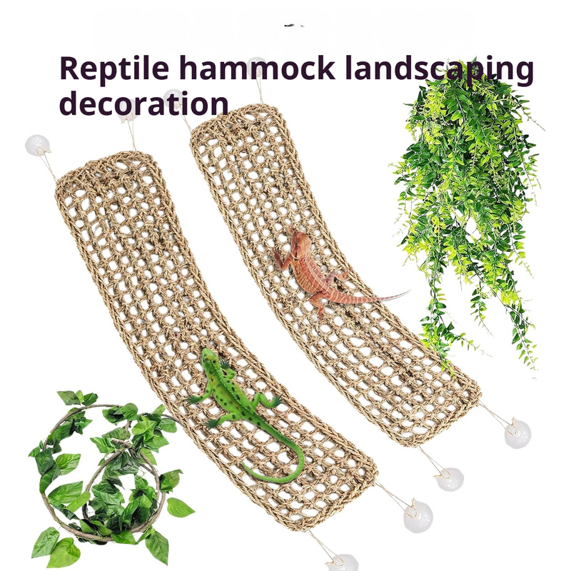 Snake Plant - Reptilien-Flexibler Dschungelranken-Dekor, Hängende Pflanzen-Hängematte, Kletterornament für