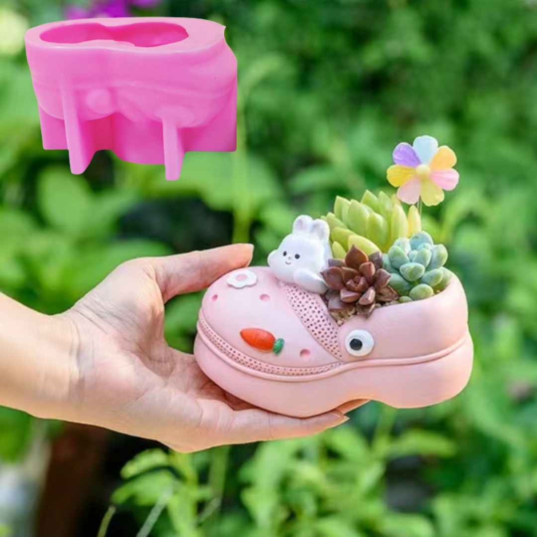 Succulent Set - 3D Tier Hausschuhe Sukkulente Blumentopf Harz