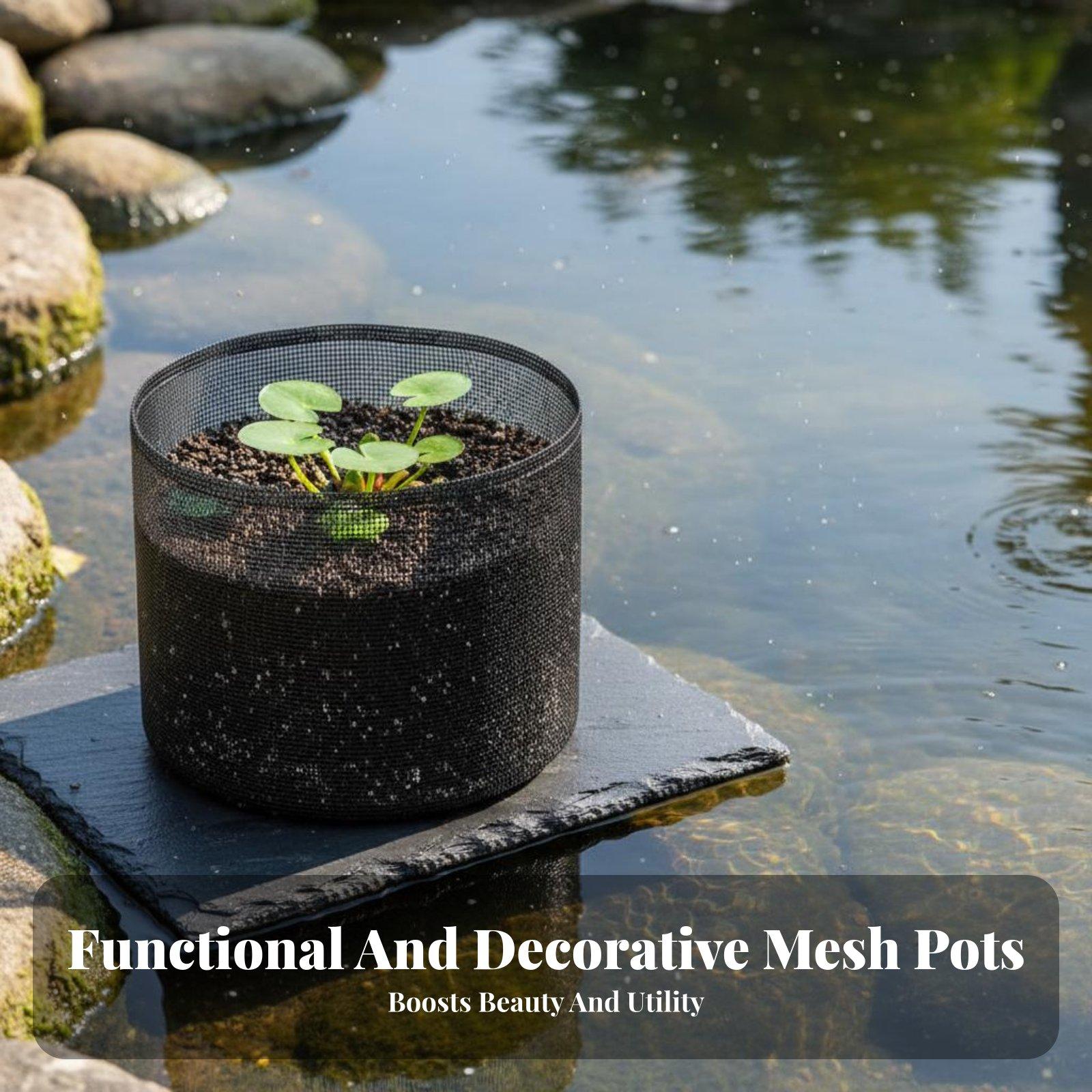 Plant Pot - 4-teilige Wasserlilien-Pflanzgefäße Pflanzen-Netztaschen Lotus-Anzuchtbehälter