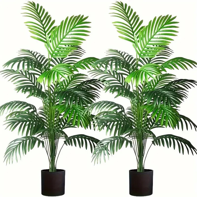 Snake Plant - Künstliche Pflanzen mit 24 Blättern, Areca-Palmen,