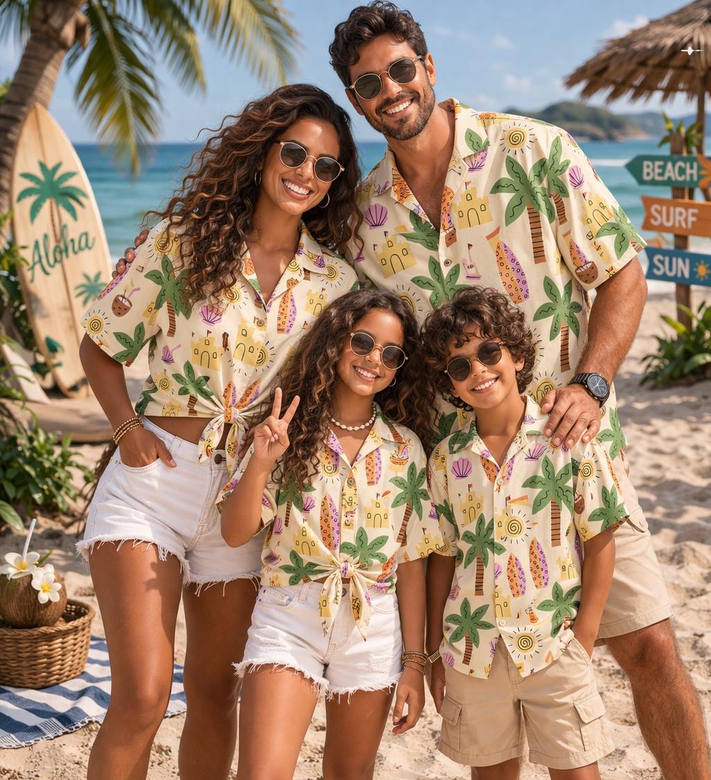 The Plant Parent - Hawaiianisches Kinderhemd mit Pflanzen-, Blumen- und