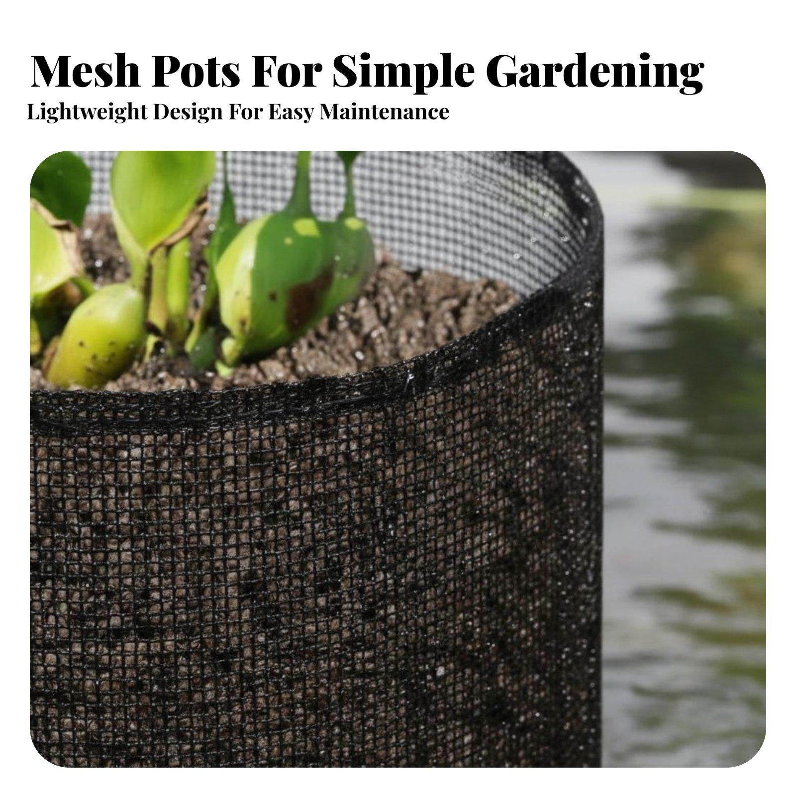 Plant Pot - 4-teiliges Set Wasserschilf-Pflanzgefäße Pflanznetzbeutel Lotus-Anzuchtbehälter
