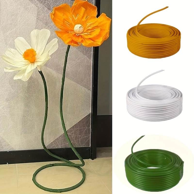 Plant Support Stake - 5M Zuschneidbares Flexibles Blumenstielrohr, Biegsamer Künstlicher
