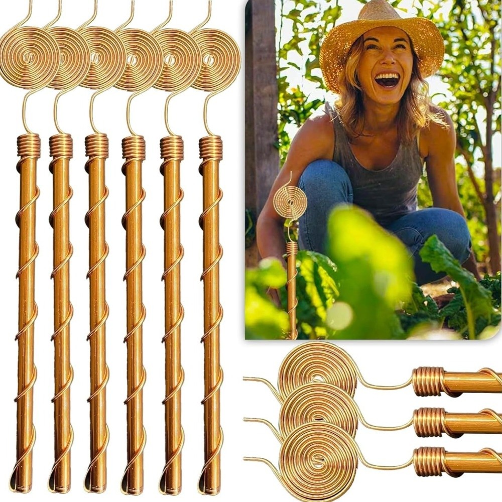 Plant Support Stake - Spiralförmige Elektrokultur-Pflanzenstäbe Langlebige Flexible Kupferdraht-Spiralstäbe Gartenstäbe