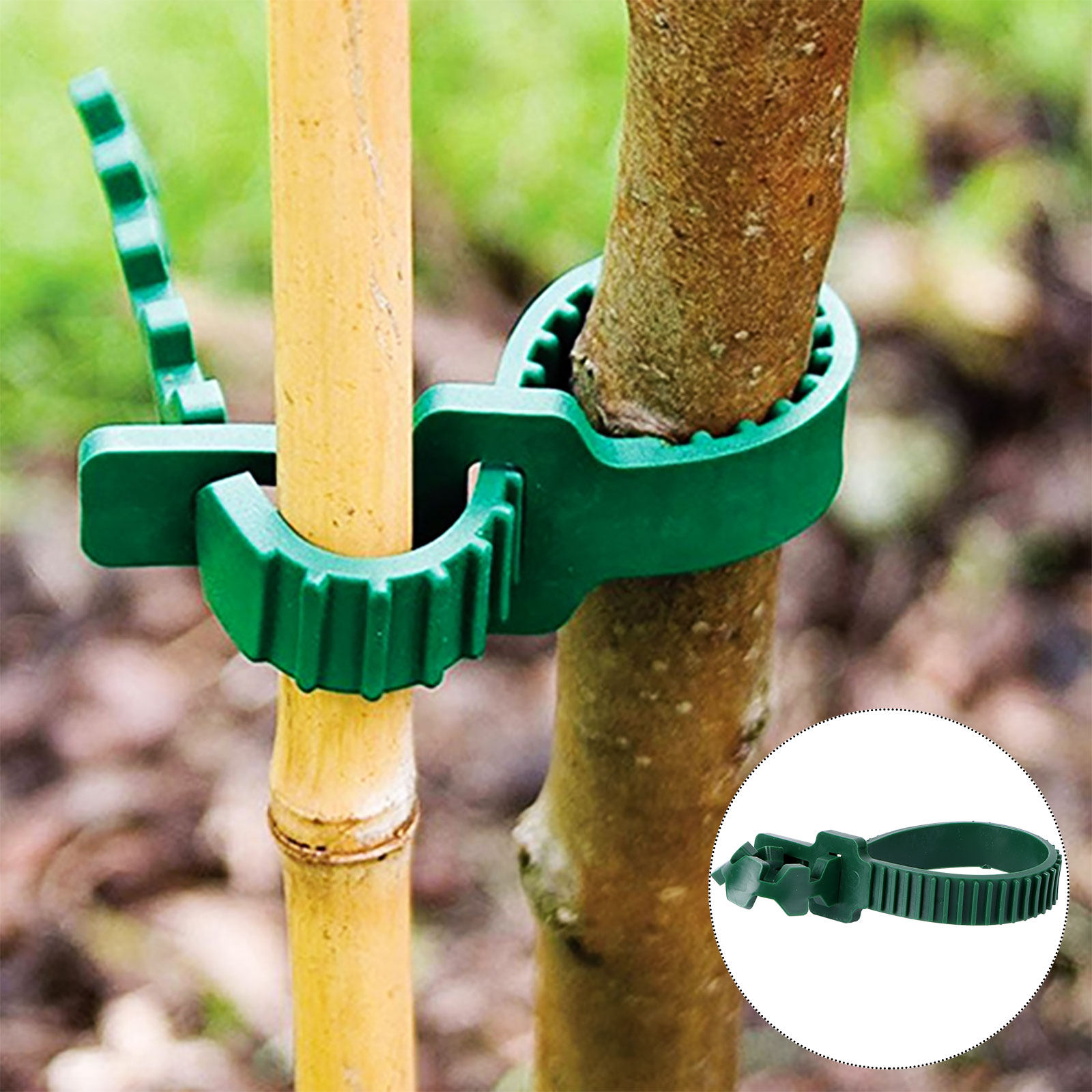 Plant Support Stake - 20 Stück Rankenbefestigungsschnallen Gartenpflanzen-Stützclips PVC Wiederverwendbarer