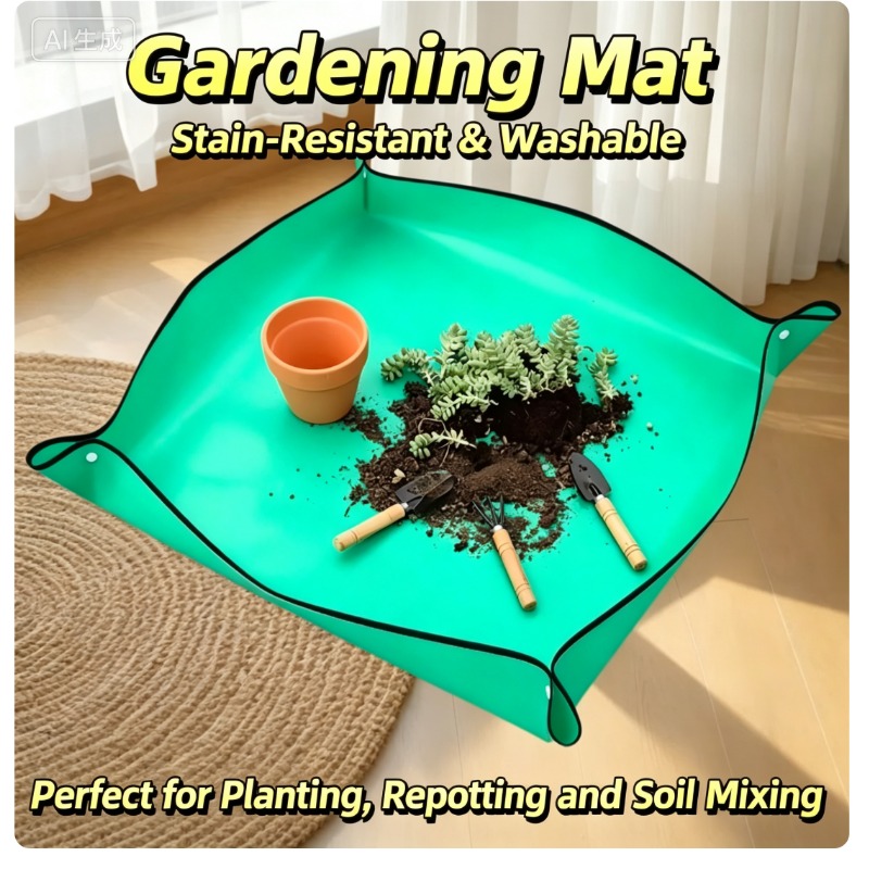 Repotting Mat - Wasserdichte Pflanzumtopfmatte PE Bodenwechselunterlage für Indoor-Gartenarbeit