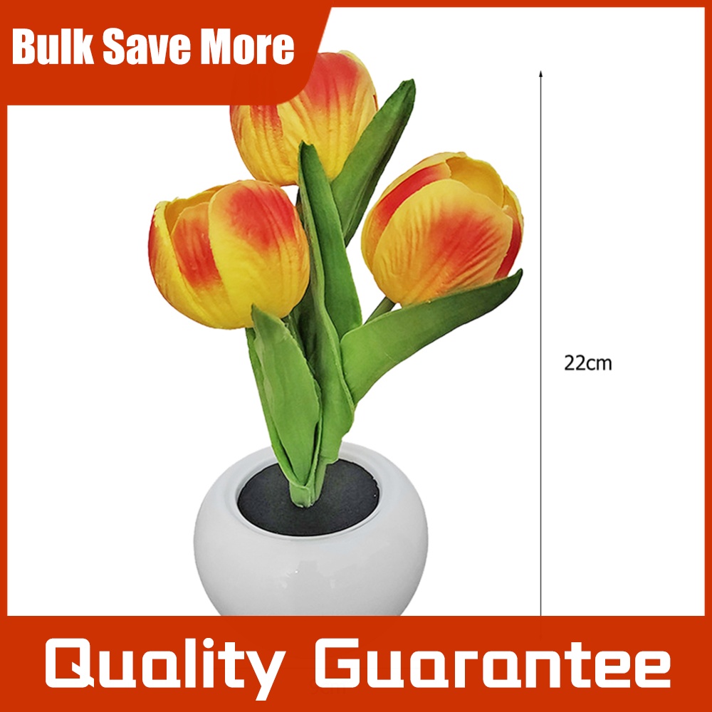 Plant Pot - 9x22cm Tischlampe mit Topfpflanze, batteriebetrieben, künstliche