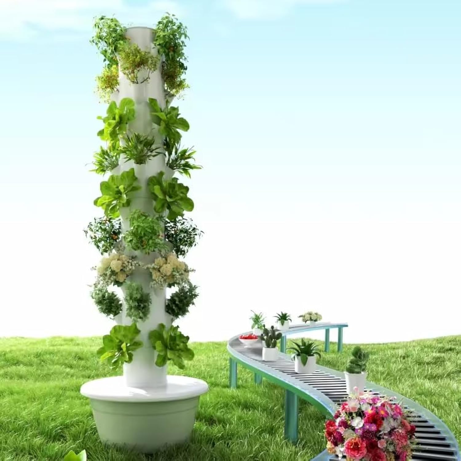 Pothos - Vertikaler Hydroponischer Anbauturm Aeroponischer Turm für