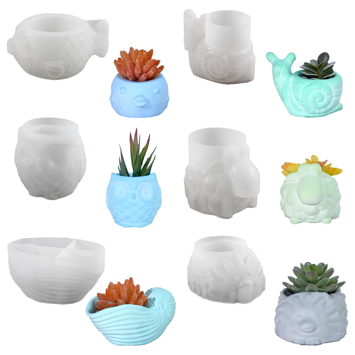 3D Tier Blumentopf Silikonform – Succulent Set Bewertung und Preis