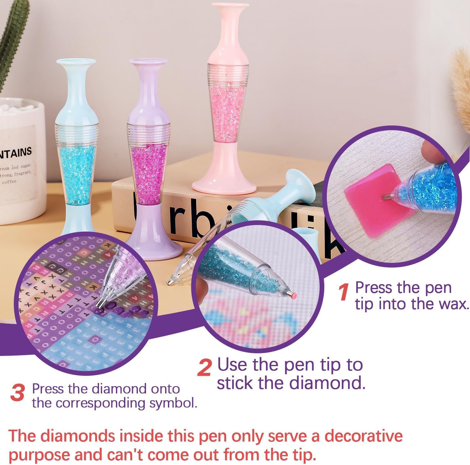 3 Stück Diamant-Art-Stifte, Bl – Terracotta Pot Bewertung und Preis