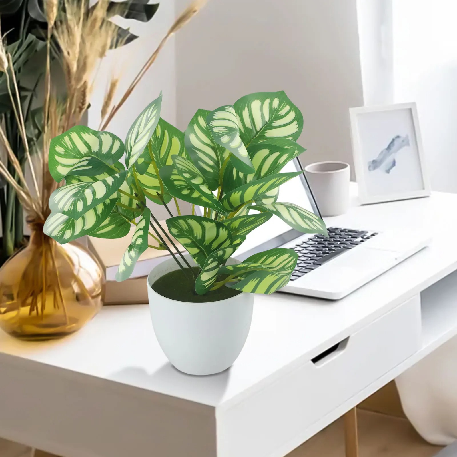 1PC Künstliche Laub Blumentopf – Snake Plant Bewertung und Preis